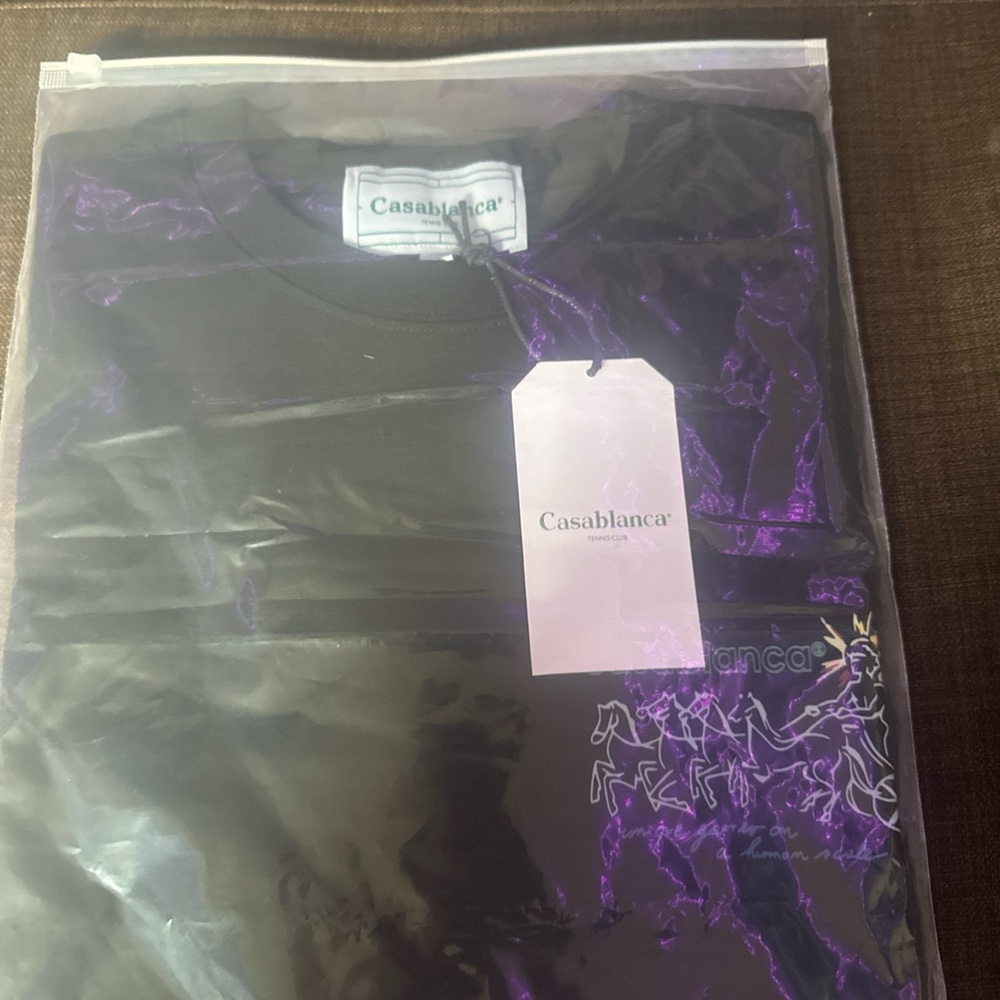 Casablanca Black and Purple T-Shirt